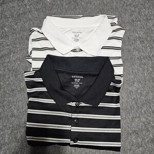 Set of 2 George Men’s Striped Polo Shirts Size 3XL